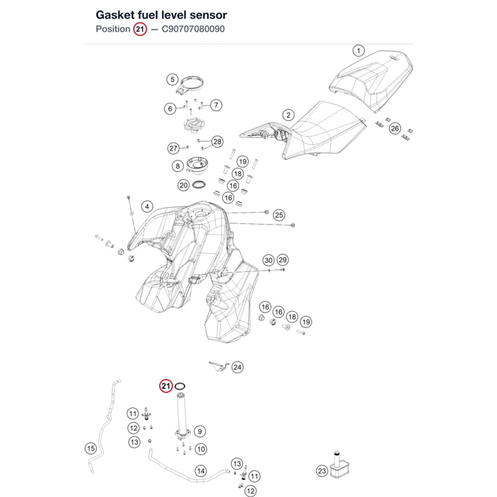 Gasket fuel level sensor