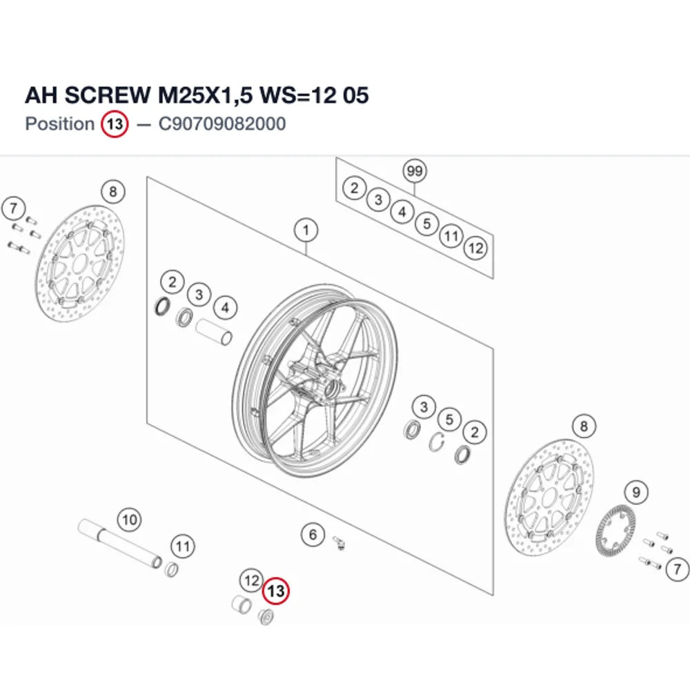 AH SCREW M25X1,5 WS=12      05