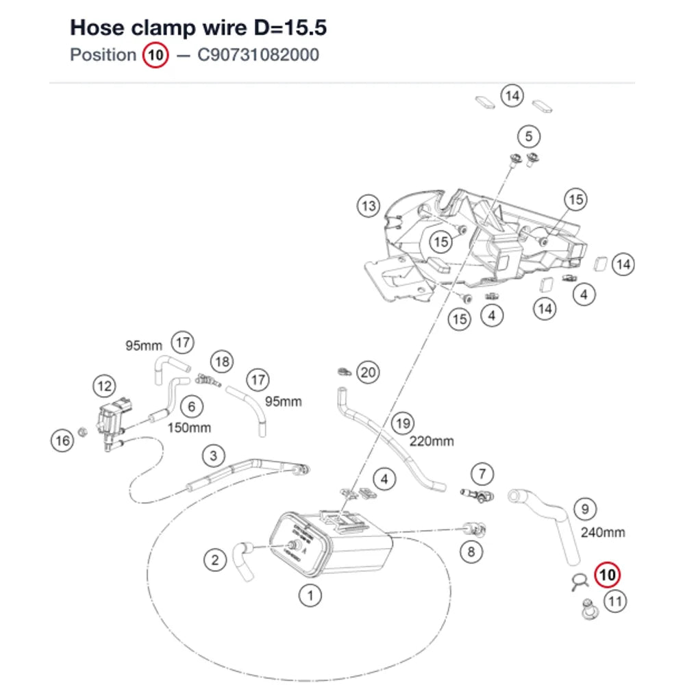 Hose clamp wire D=15.5