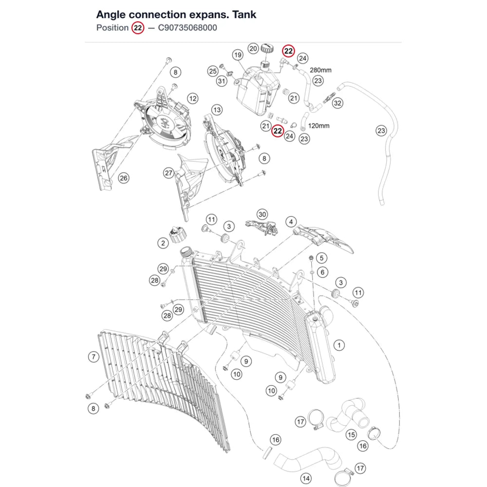 Angle connection expans. Tank