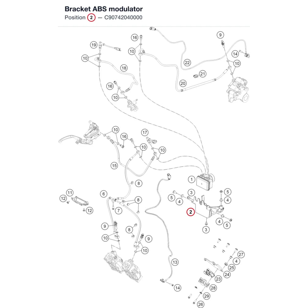 Bracket ABS modulator