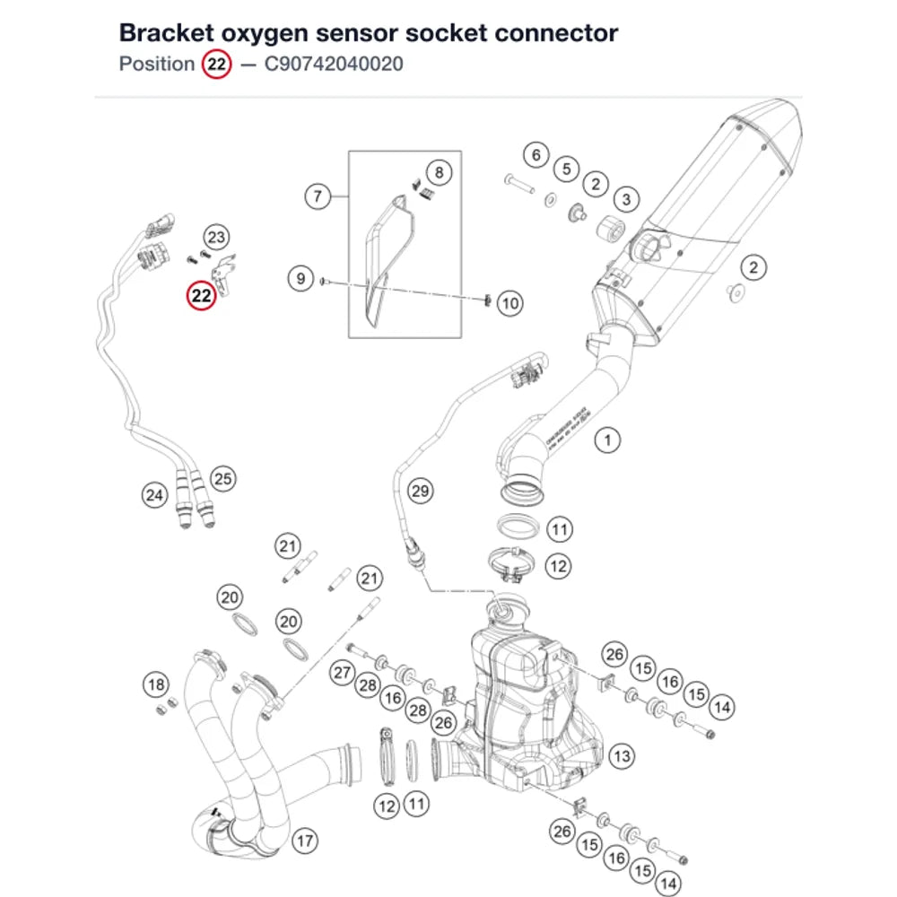 Bracket oxygen sensor socket connector
