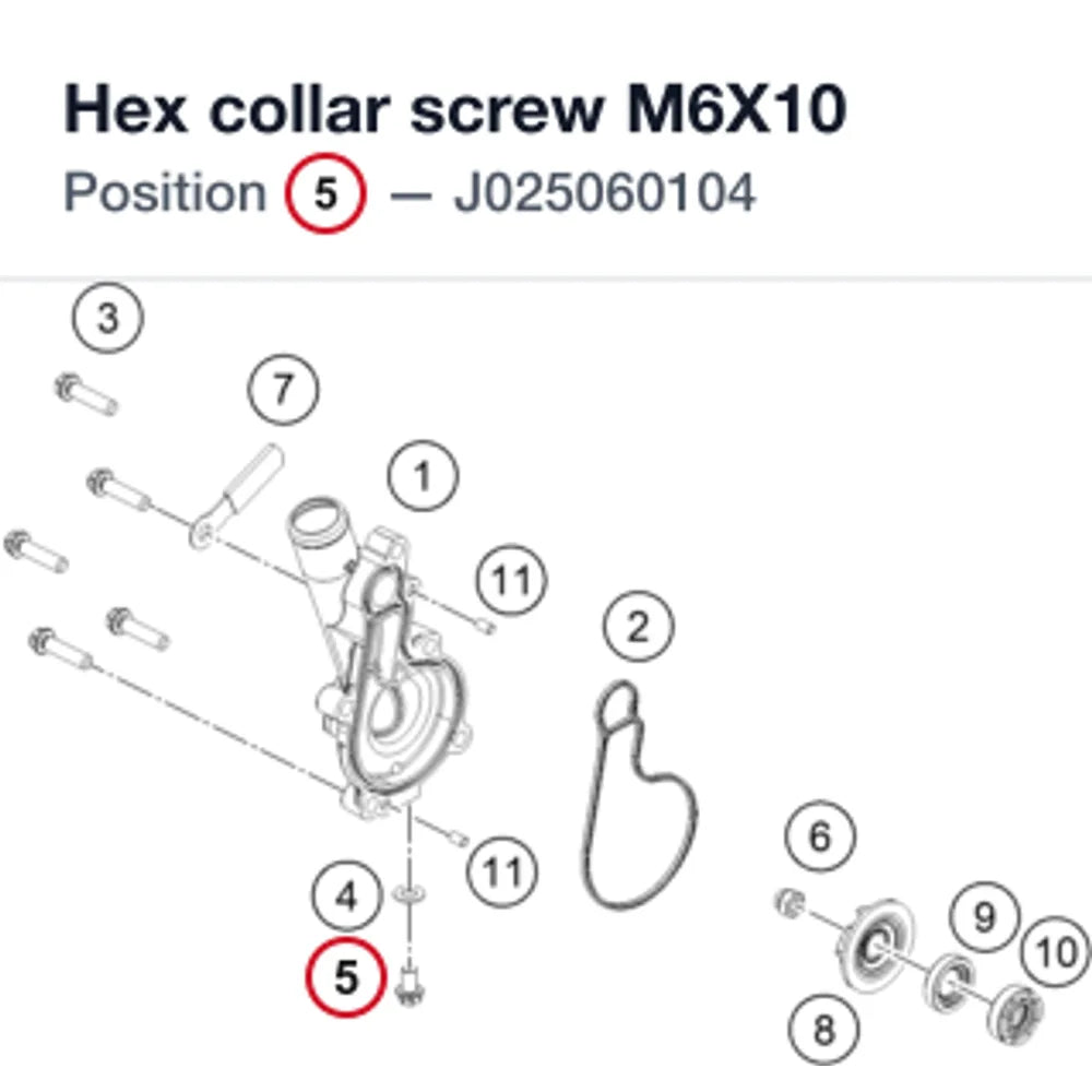 Hex collar screw M6X10