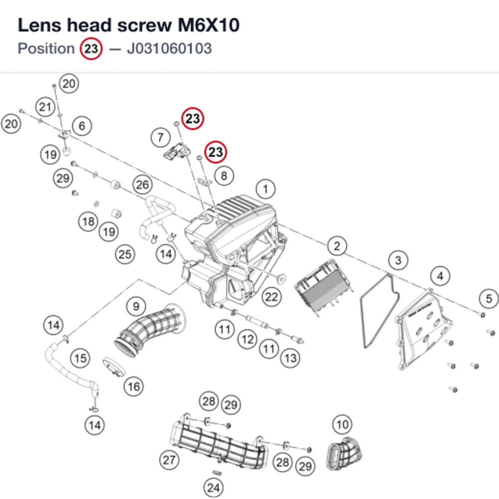Lens head screw M6X10