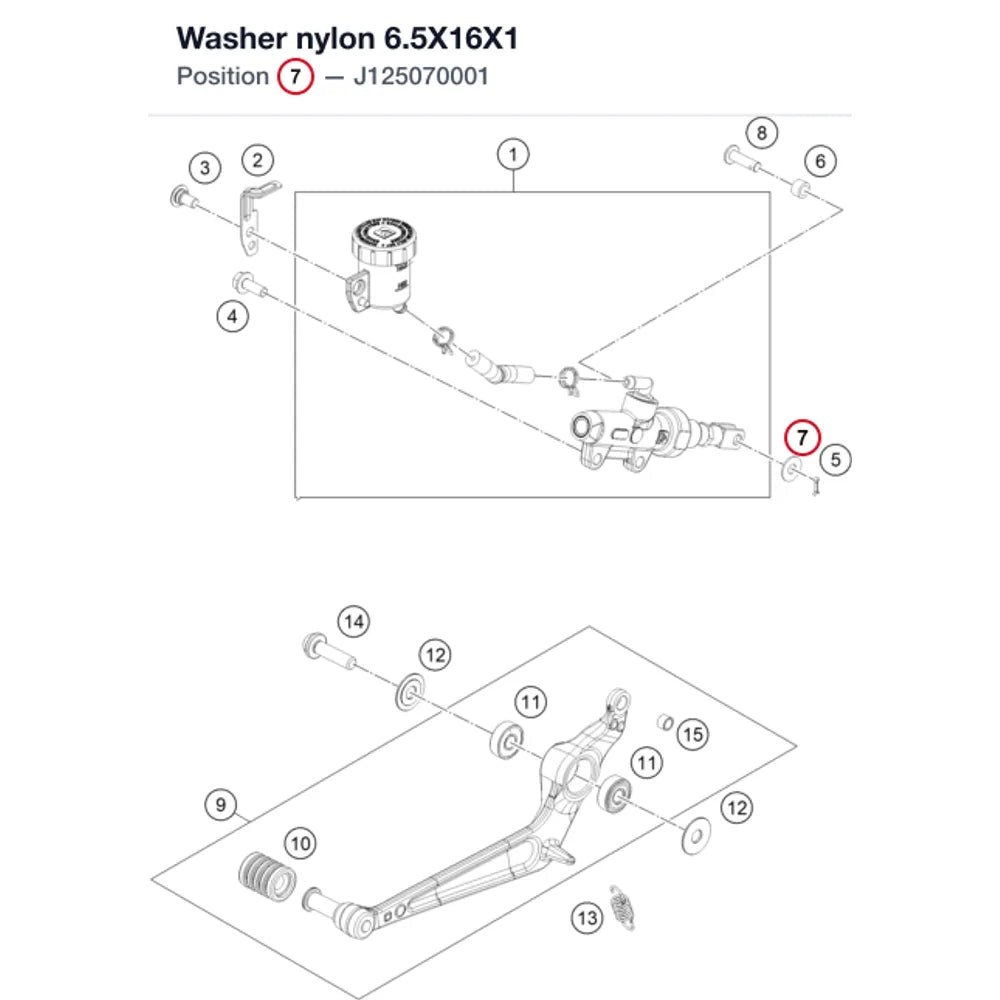 Washer nylon 6.5X16X1