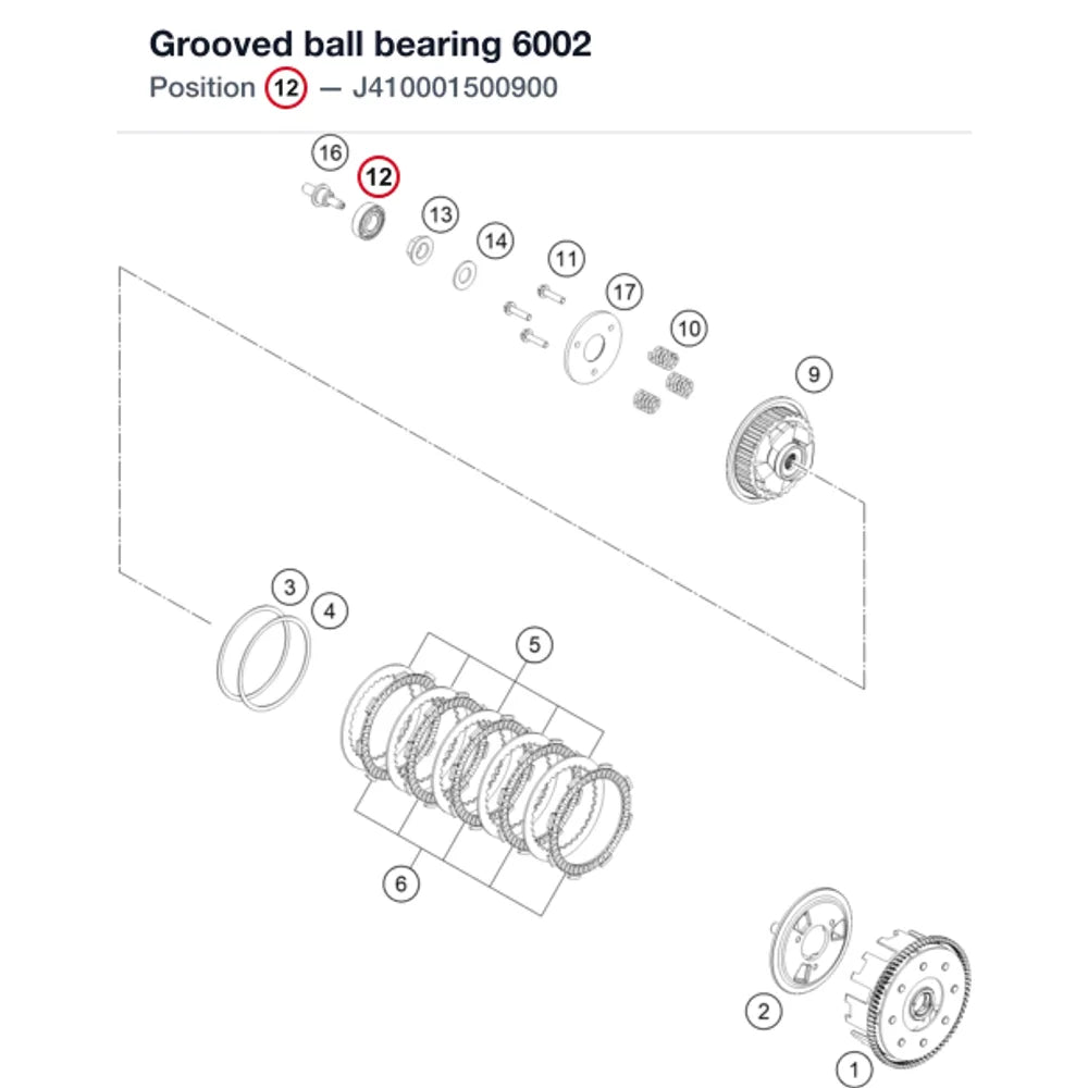 Grooved ball bearing 6002