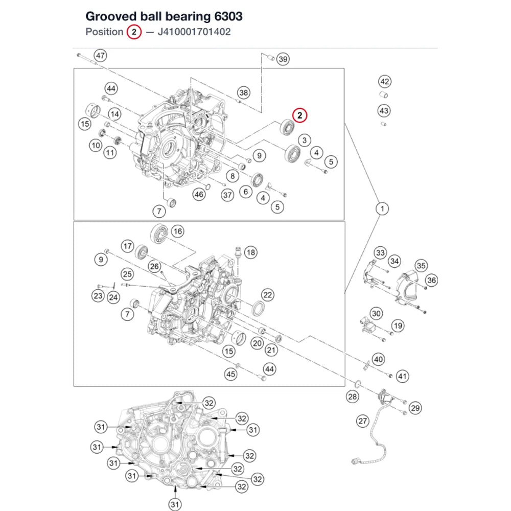 Grooved ball bearing 6303