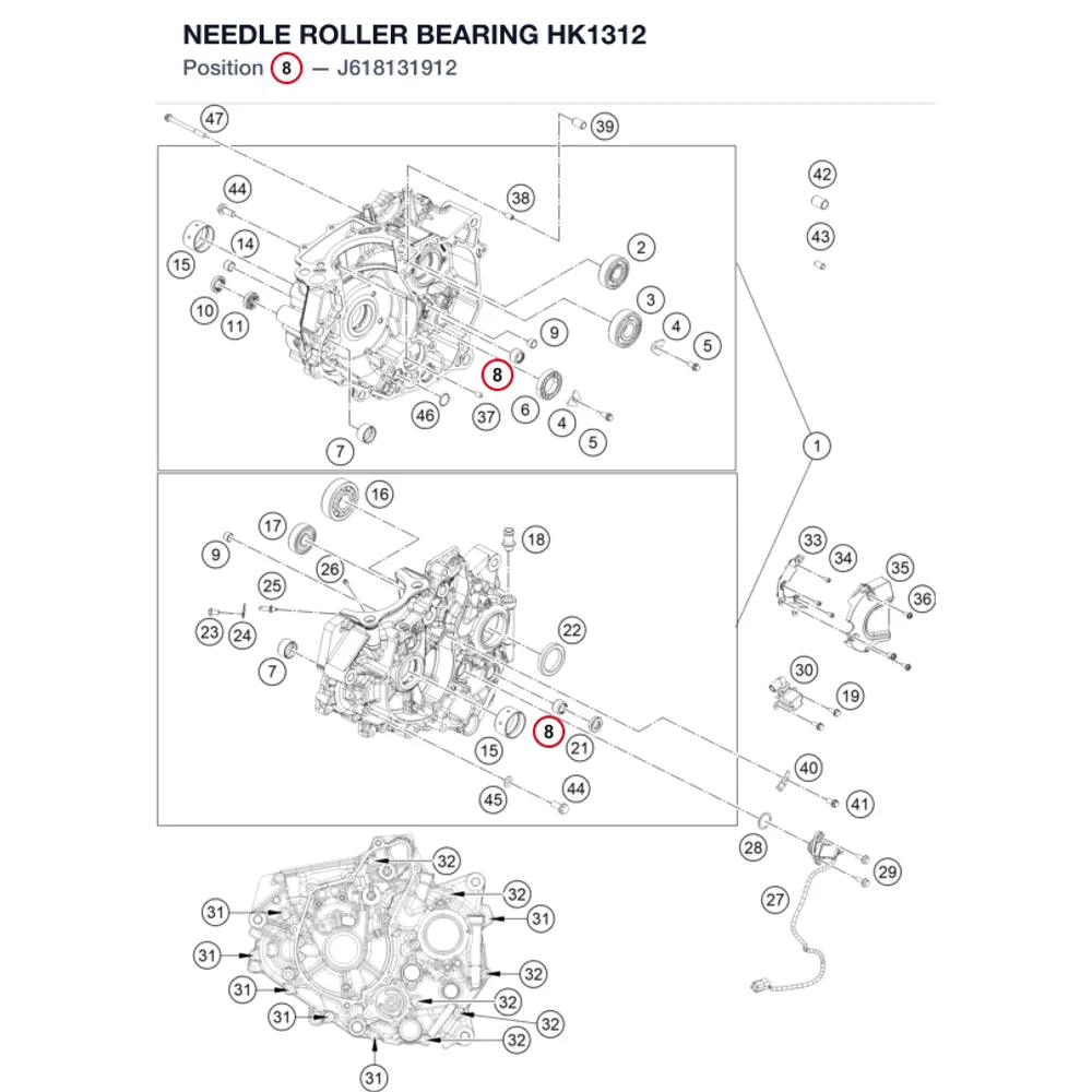 NEEDLE ROLLER BEARING HK1312