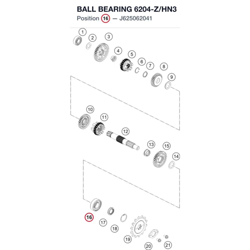 BALL BEARING 6204-Z/HN3