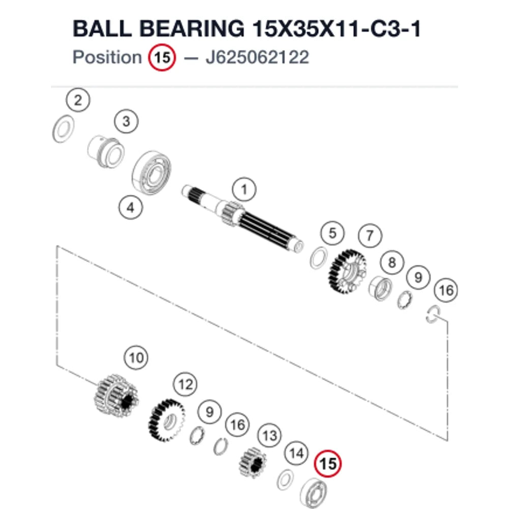 BALL BEARING 15X35X11-C3-1