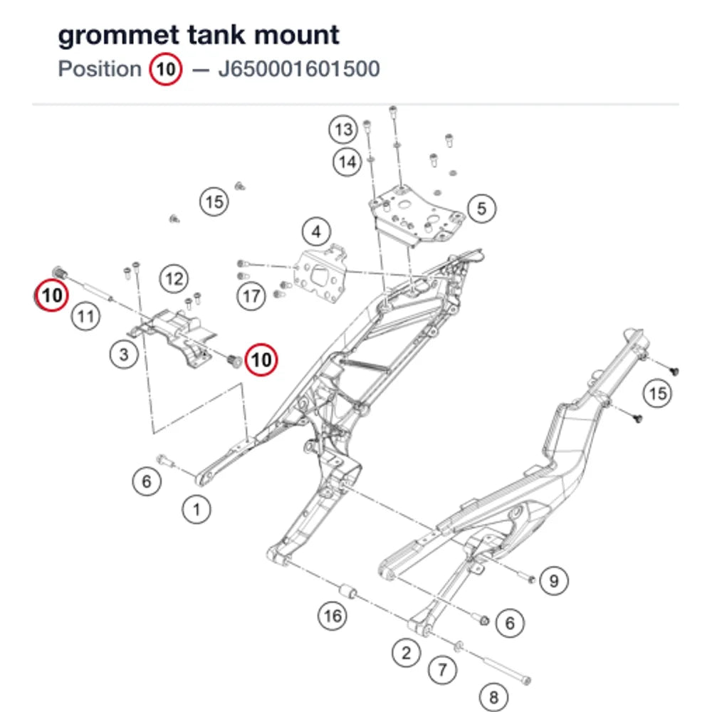 grommet tank mount