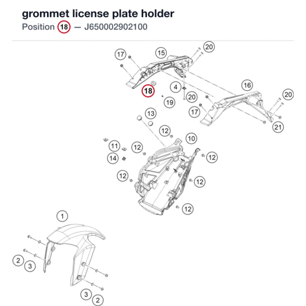 grommet license plate holder