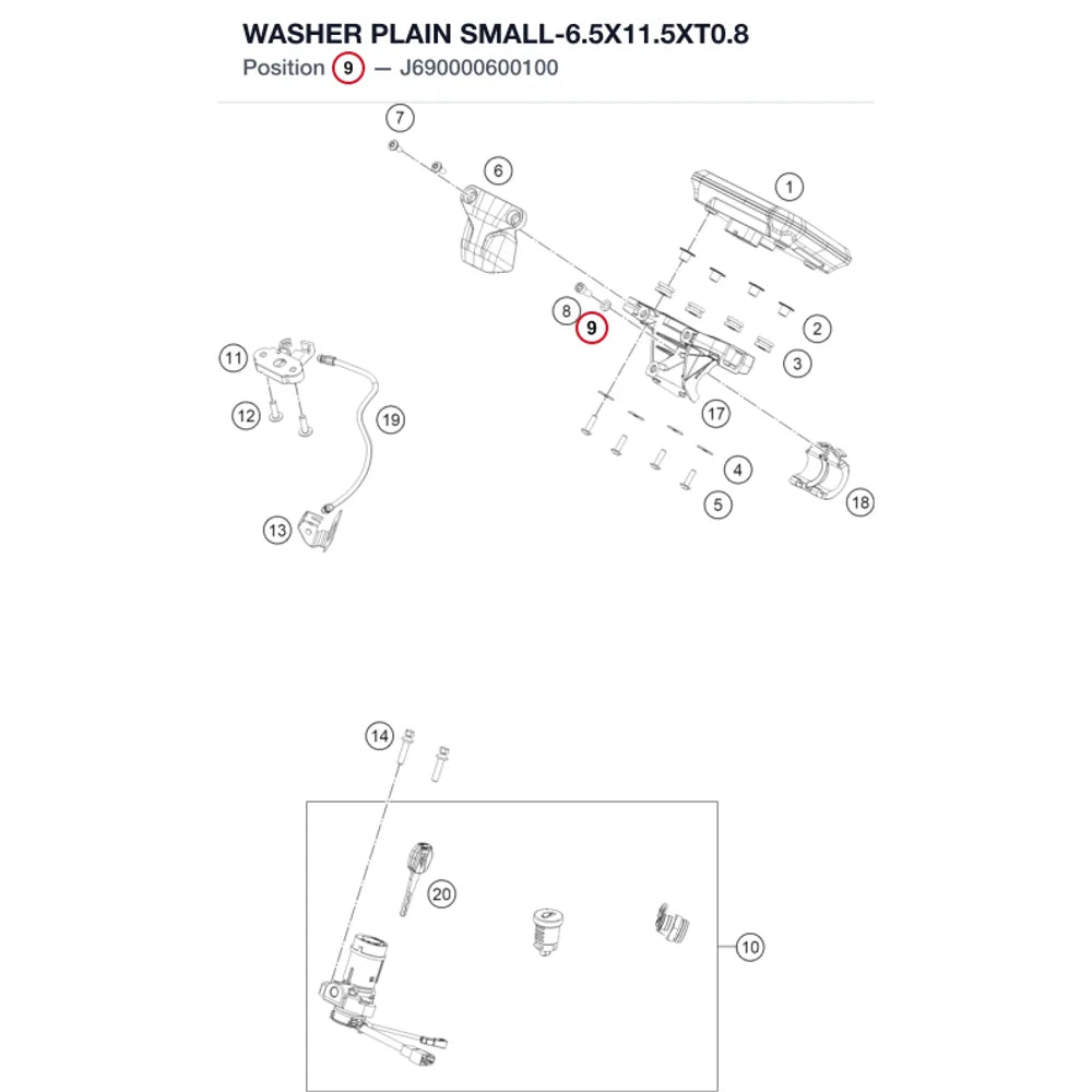WASHER PLAIN SMALL-6.5X11.5XT0.8