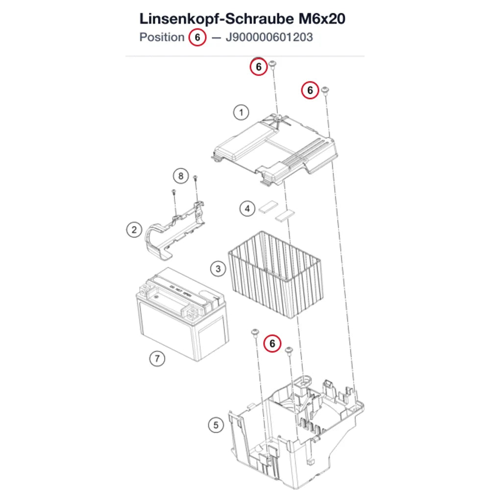 Linsenkopf-Schraube M6x20
