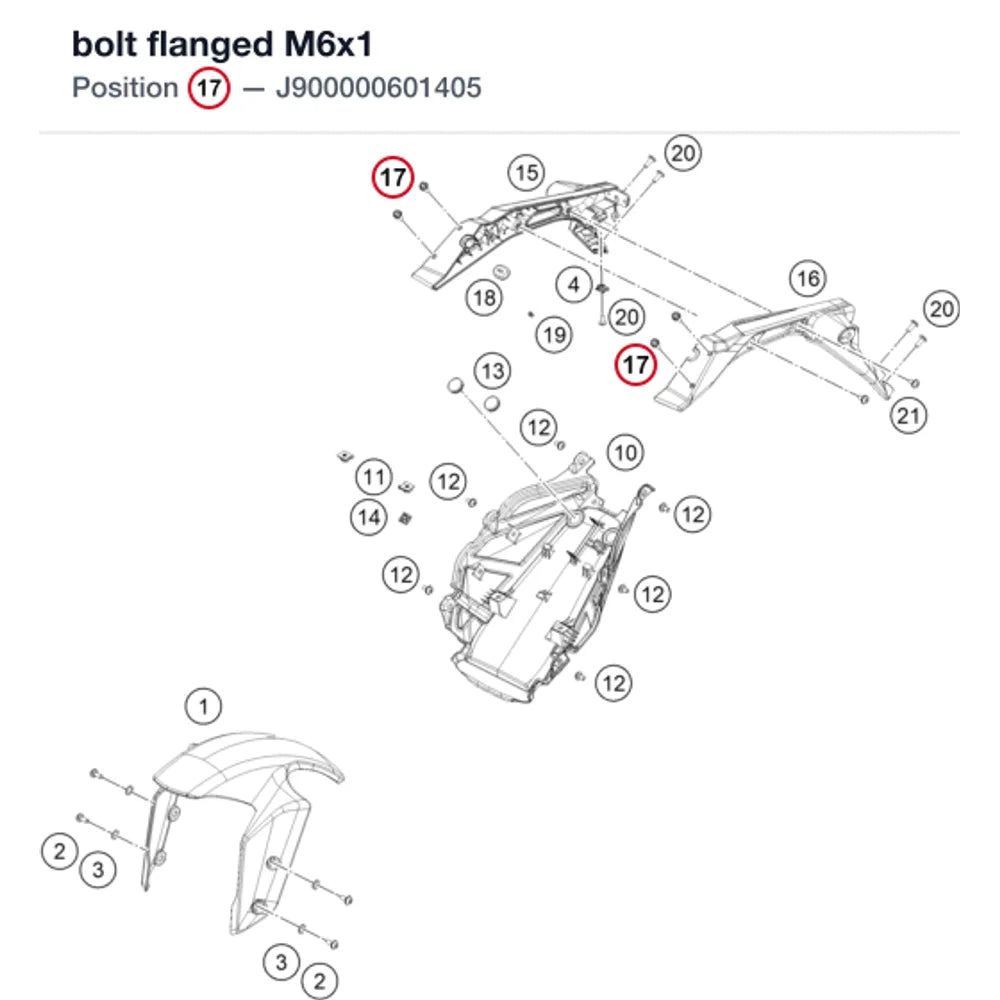 bolt flanged M6x1