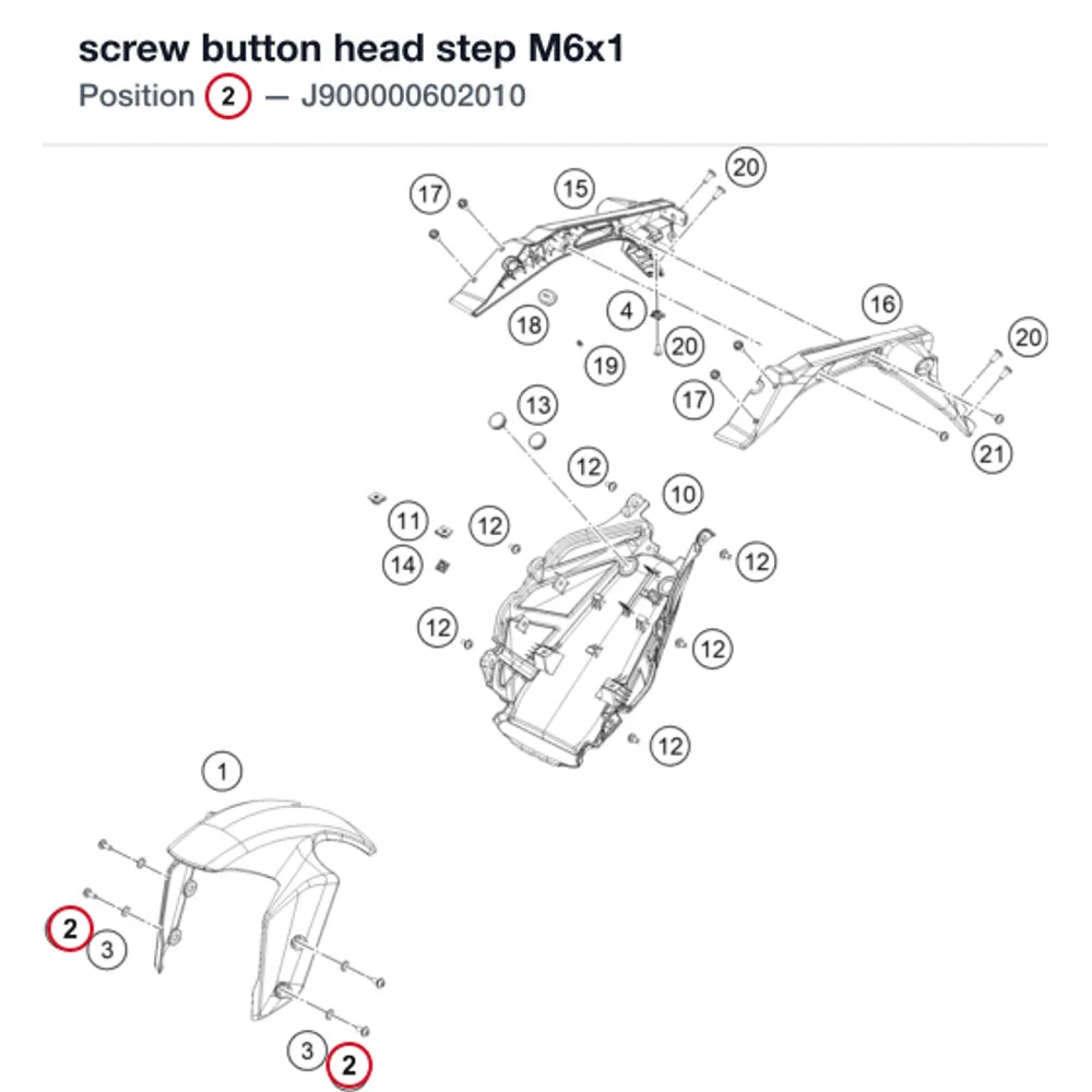 screw button head step M6x1