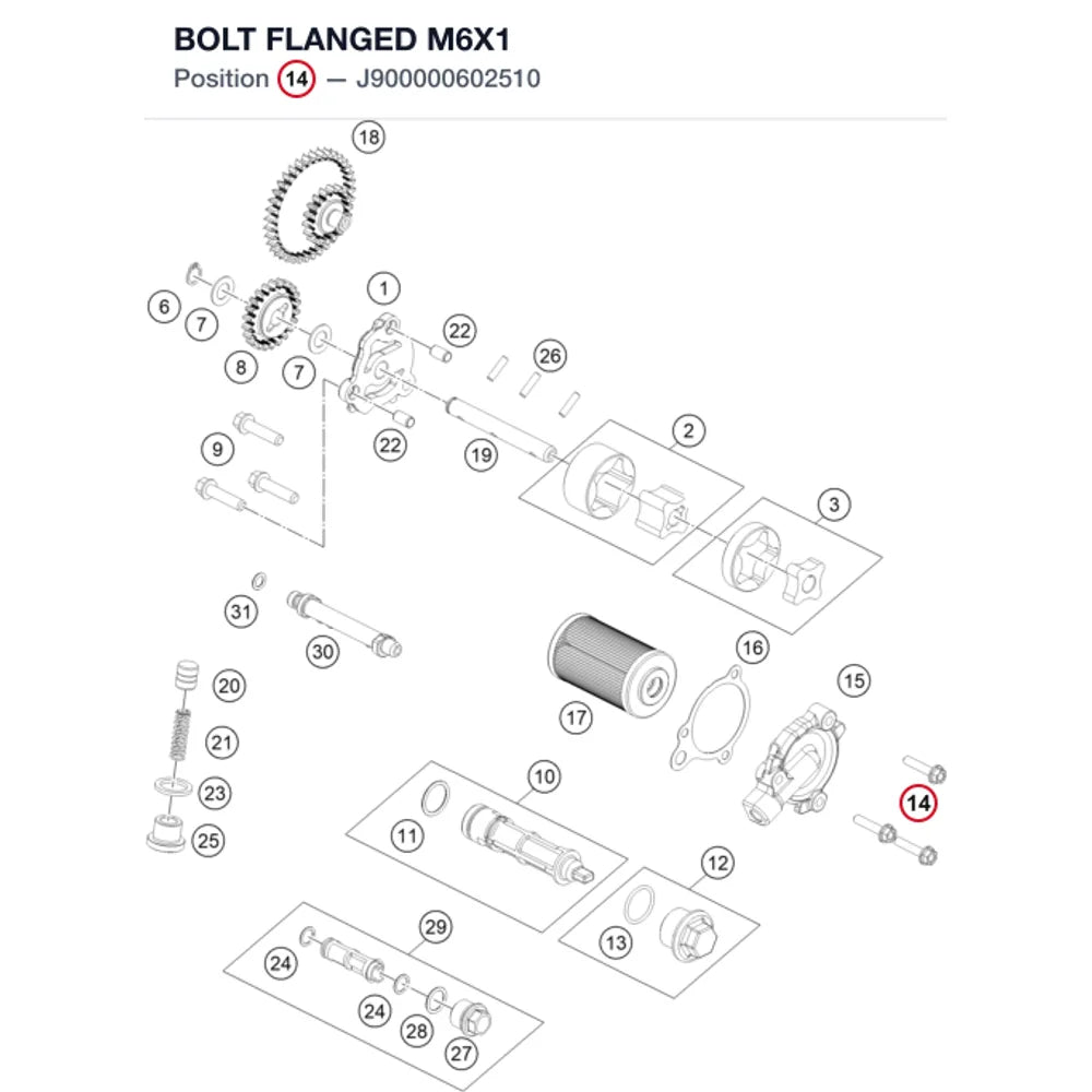 BOLT FLANGED M6X1