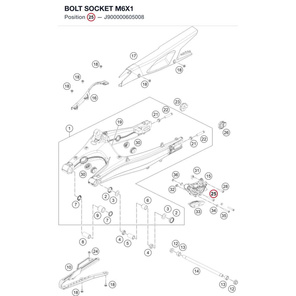 BOLT SOCKET M6X1