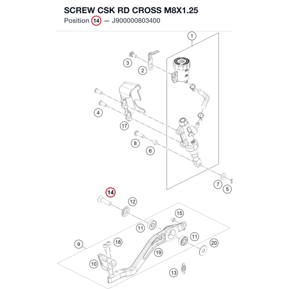 SCREW CSK RD CROSS M8X1.25
