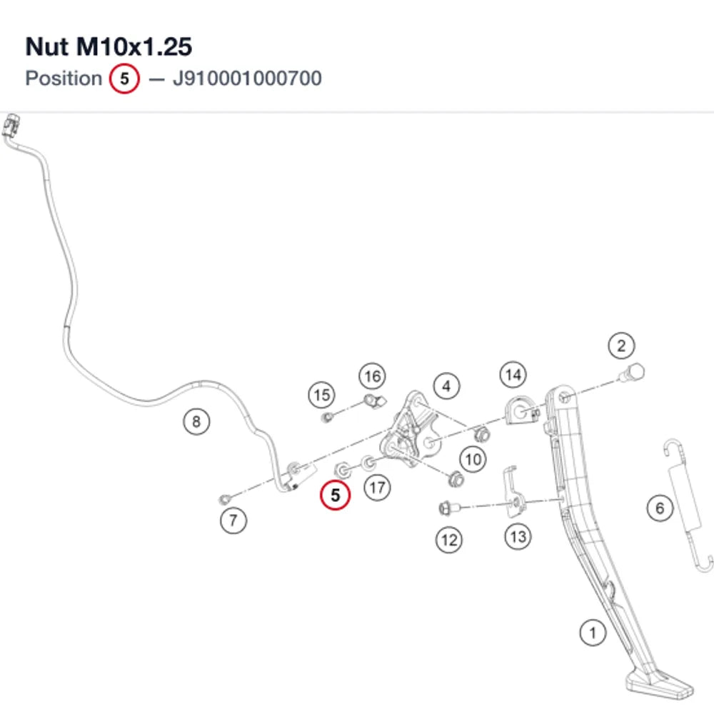 Nut M10x1.25