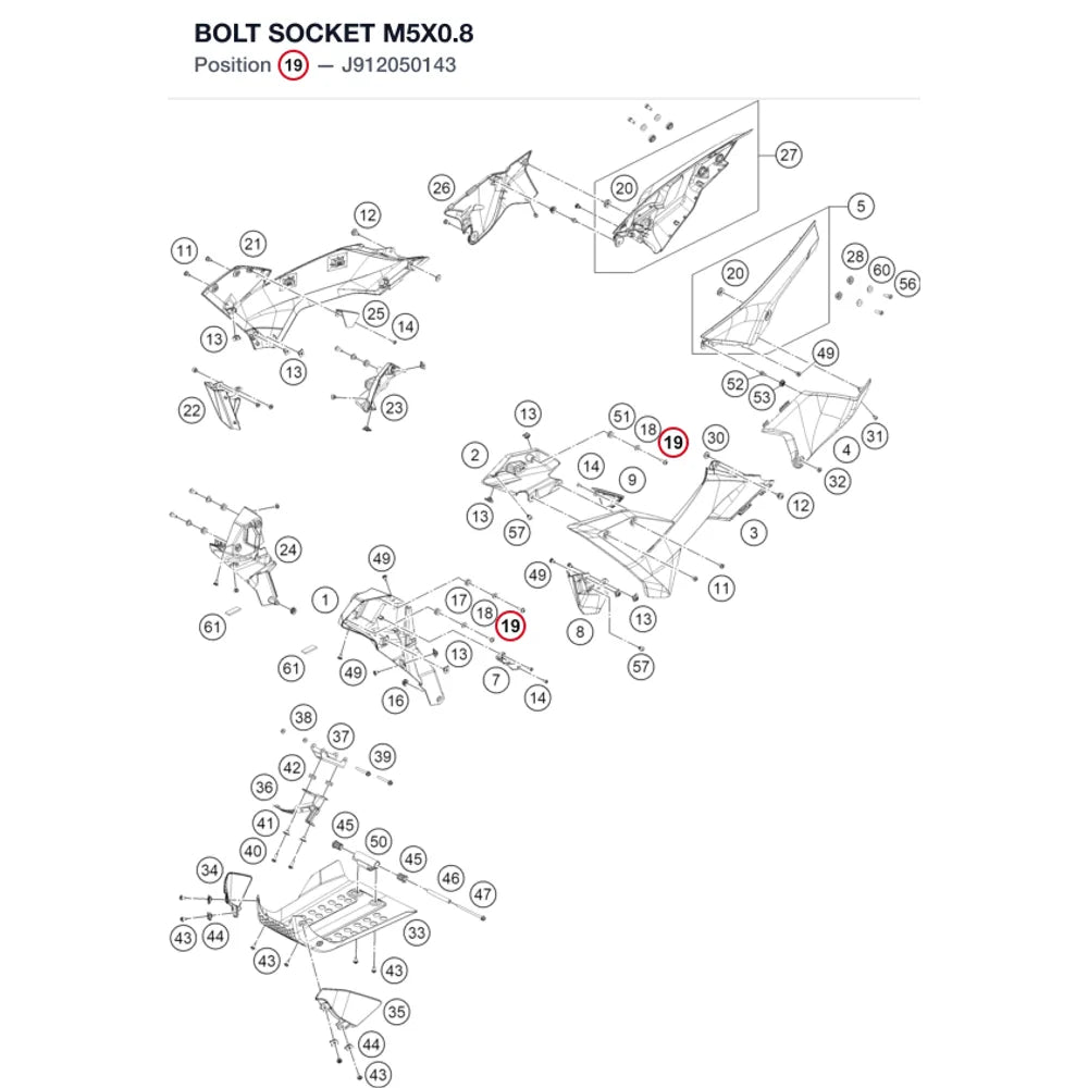 BOLT SOCKET M5X0.8