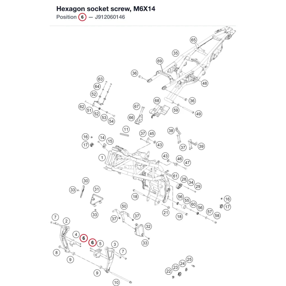 Hexagon socket screw, M6X14