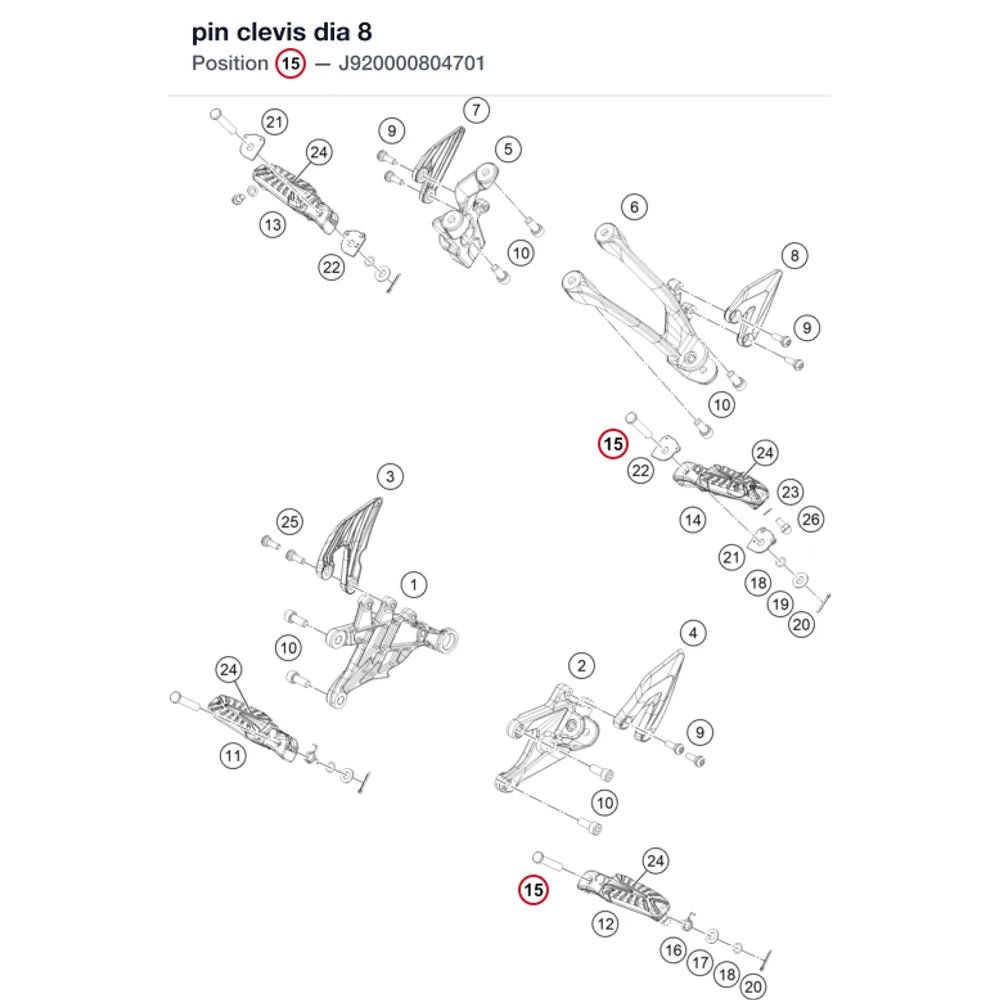 pin clevis dia 8
