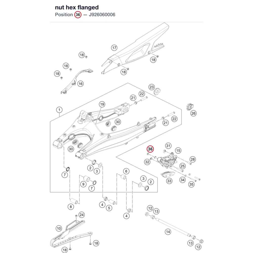 nut hex flanged