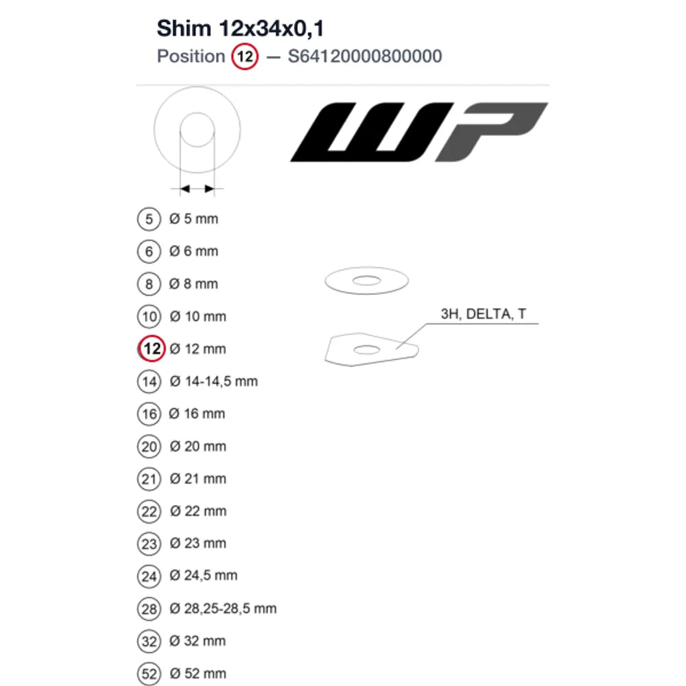 Shim 12x34x0,1