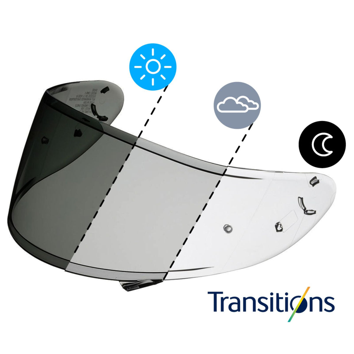 SHOEI Transitions® CWR-1 Transitions® Pinlock® Ready Face Shield - SKU: 0209-9755-00