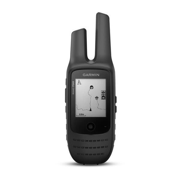 Garmin Rino 700 – 2-Way Radio/GPS Navigator – left front view (010-01958-20)