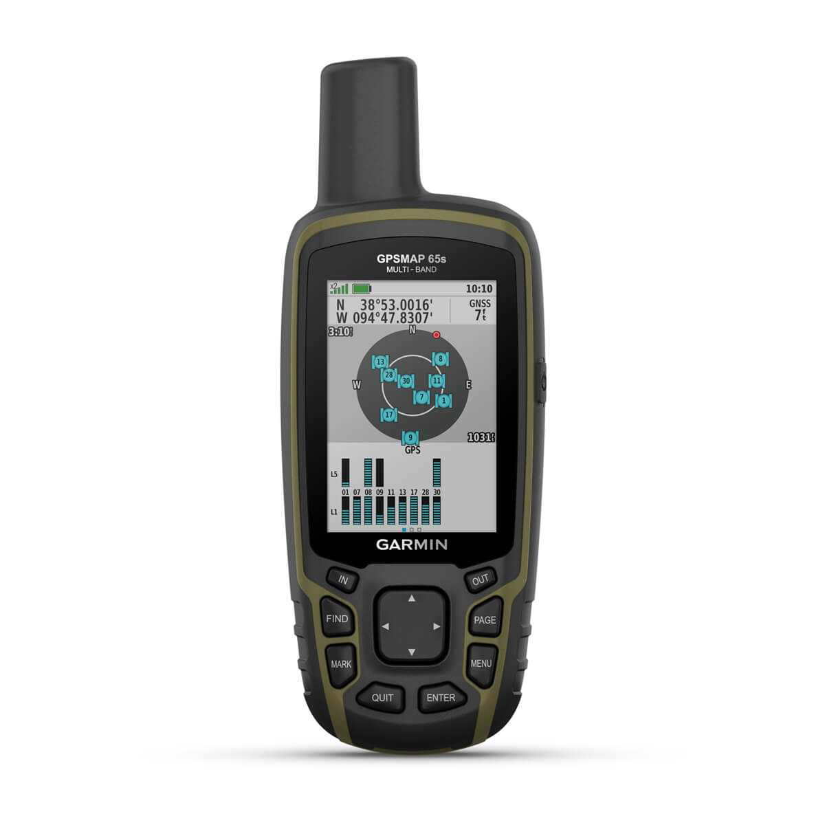 Garmin GPSMAP 65s – Multi-Band GPS Handheld with Sensors – product view (010-02451-10)