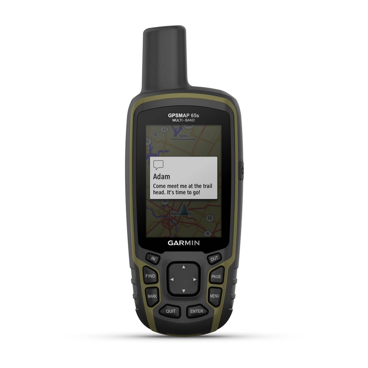 Garmin GPSMAP 65s – Multi-Band GPS Handheld with Sensors – product view (010-02451-10)
