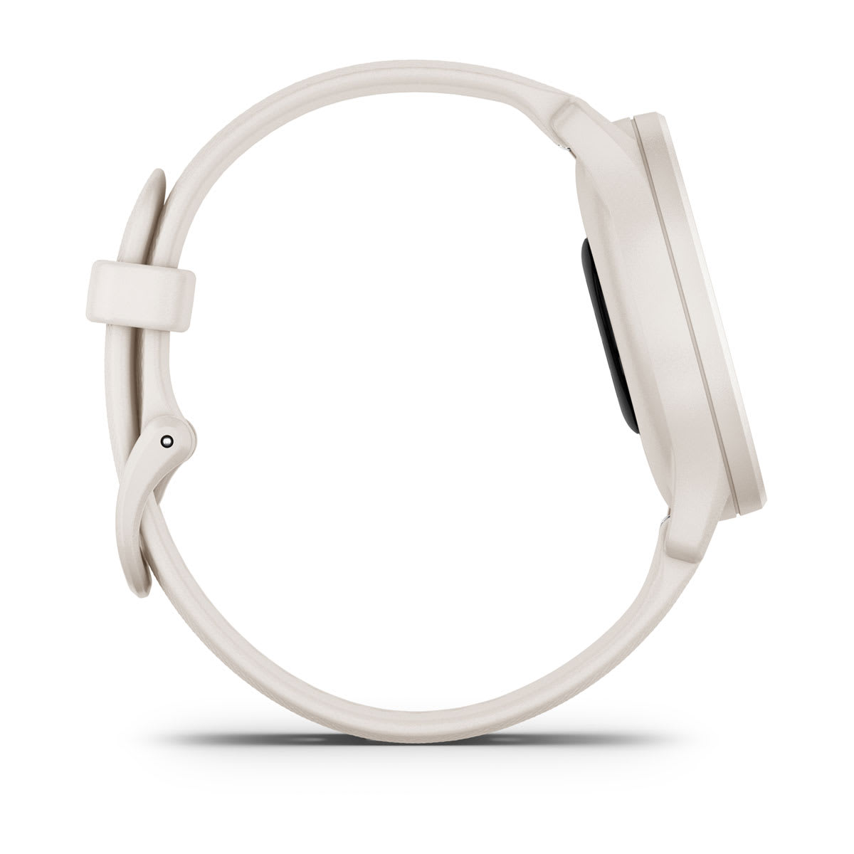 Garmin vívomove Sport – Ivory Case and Silicone Band with Peach Gold Accents – product view (010-02566-01)