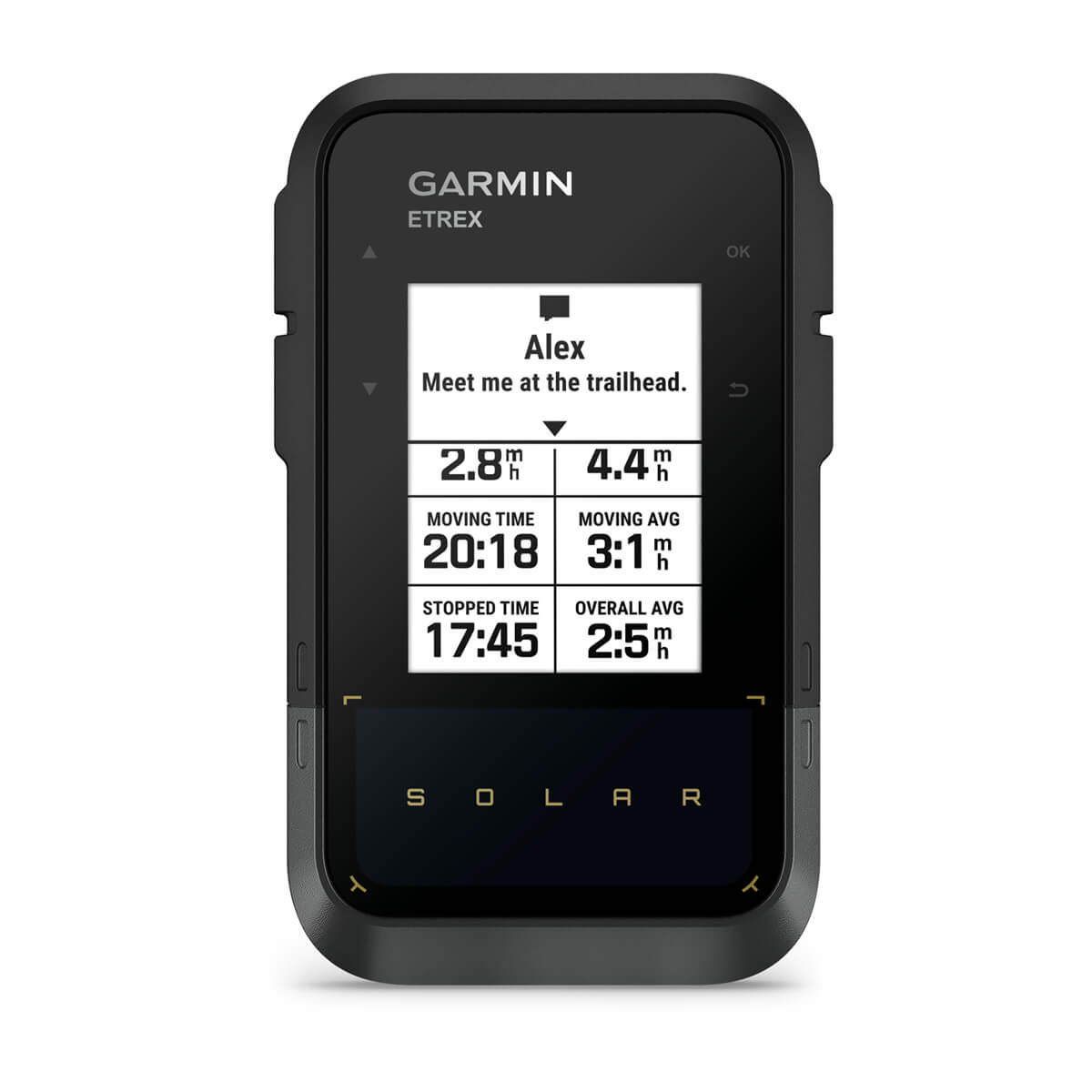 Garmin eTrex Solar – Solar Powered GPS Handheld Navigator – detail view 4 (010-02782-00)