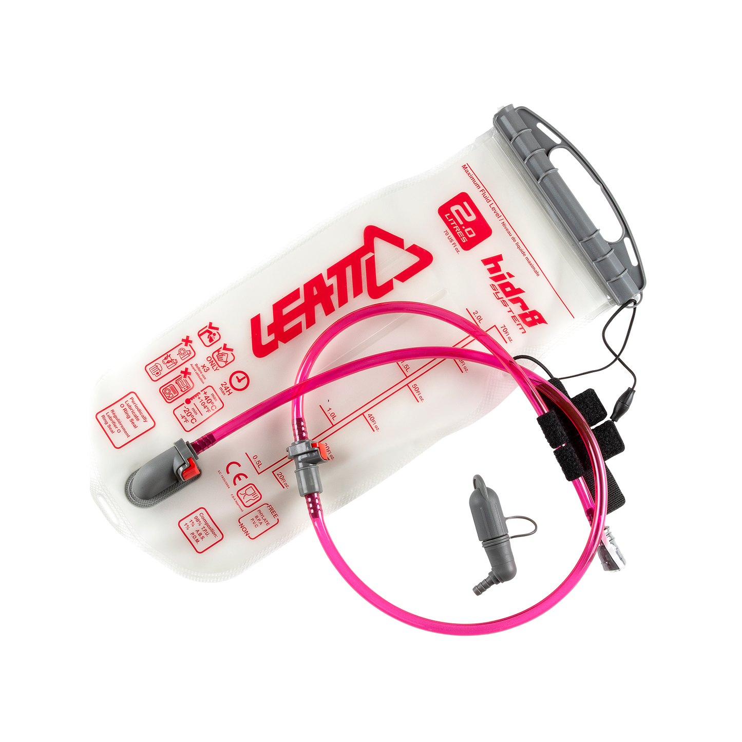 LEATT Bladder Flat CleanTech 2L (70oz) with tube and bite valve