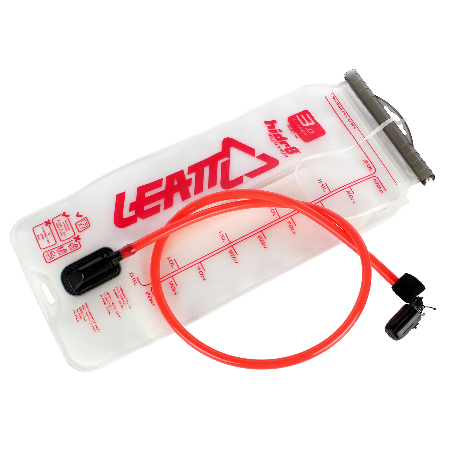 LEATT Bladder Flat CleanTech 3L (100oz) with tube and bite valve