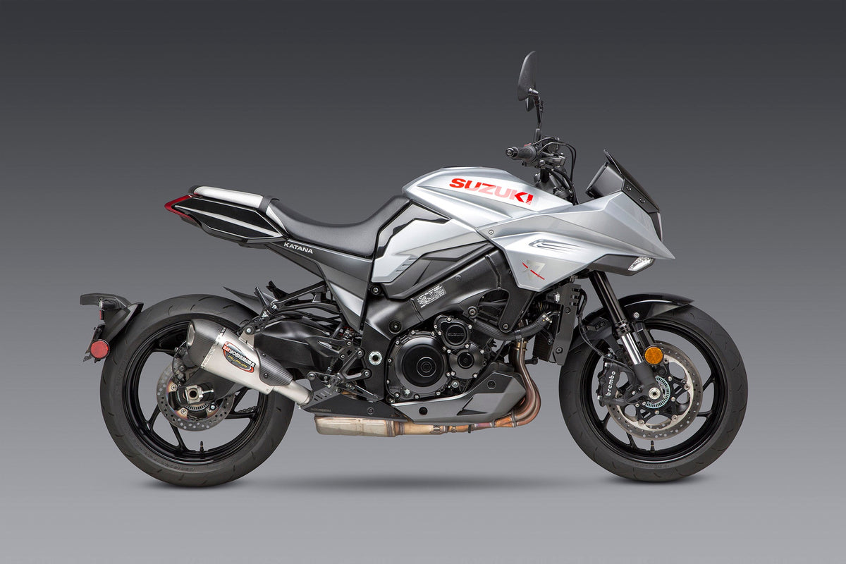 Yoshimura Alpha T Stainless Slip-On Exhaust with Stainless Muffler – product view (11500BP520)