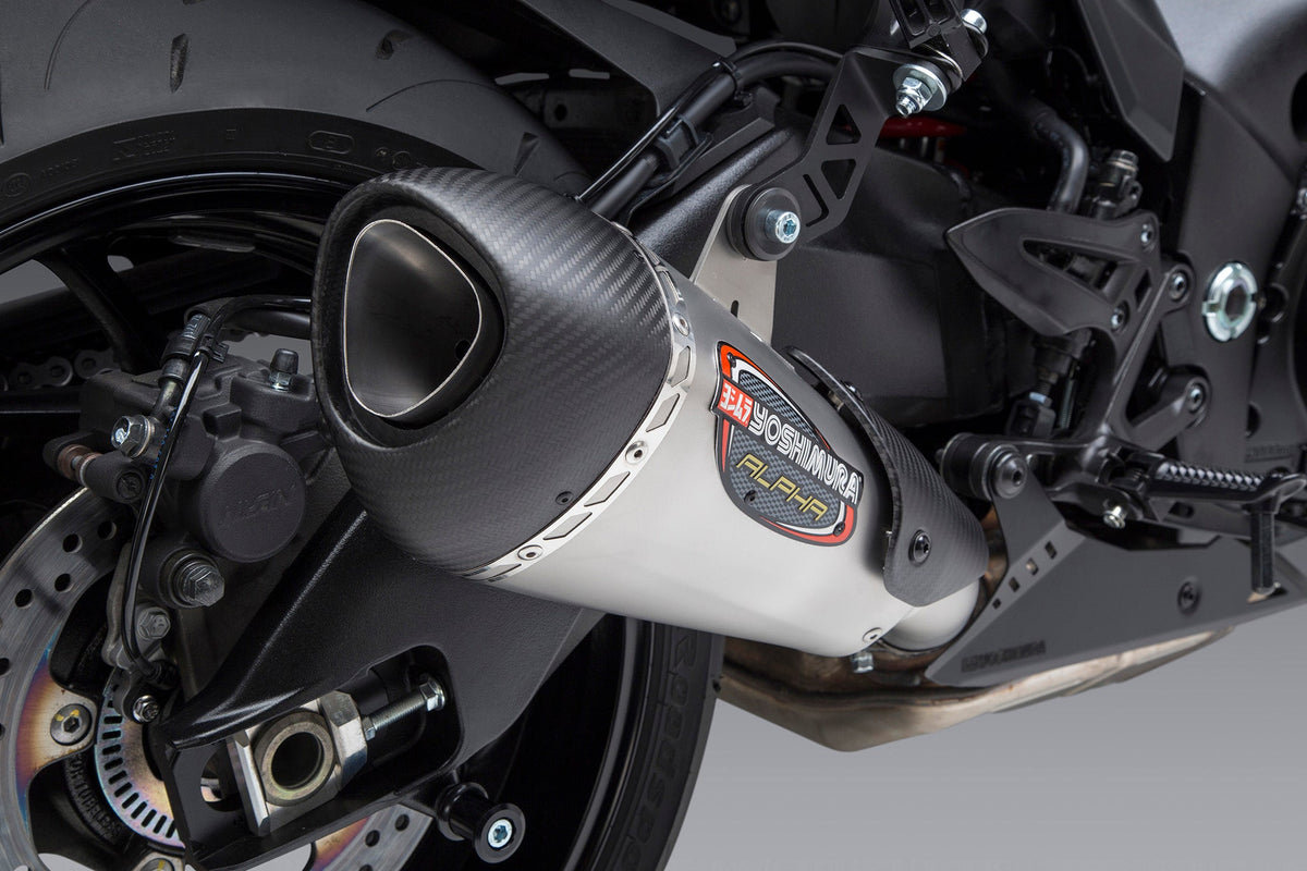Yoshimura Alpha T Stainless Slip-On Exhaust with Stainless Muffler – product view (11500BP520)