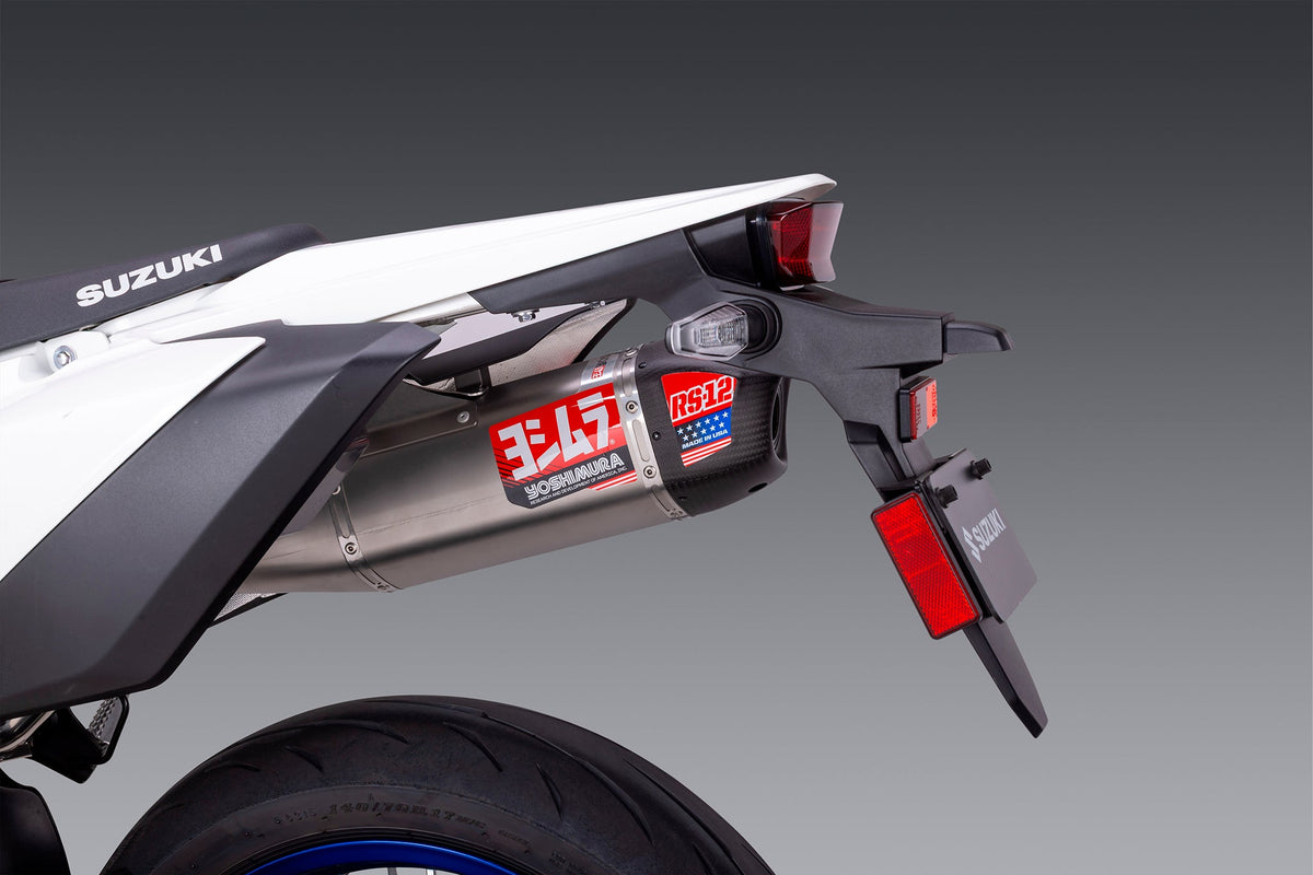 Yoshimura RS-12 Stainless Slip-On Exhaust for Suzuki DR-Z4S-SM – lifestyle photo (116612S521)