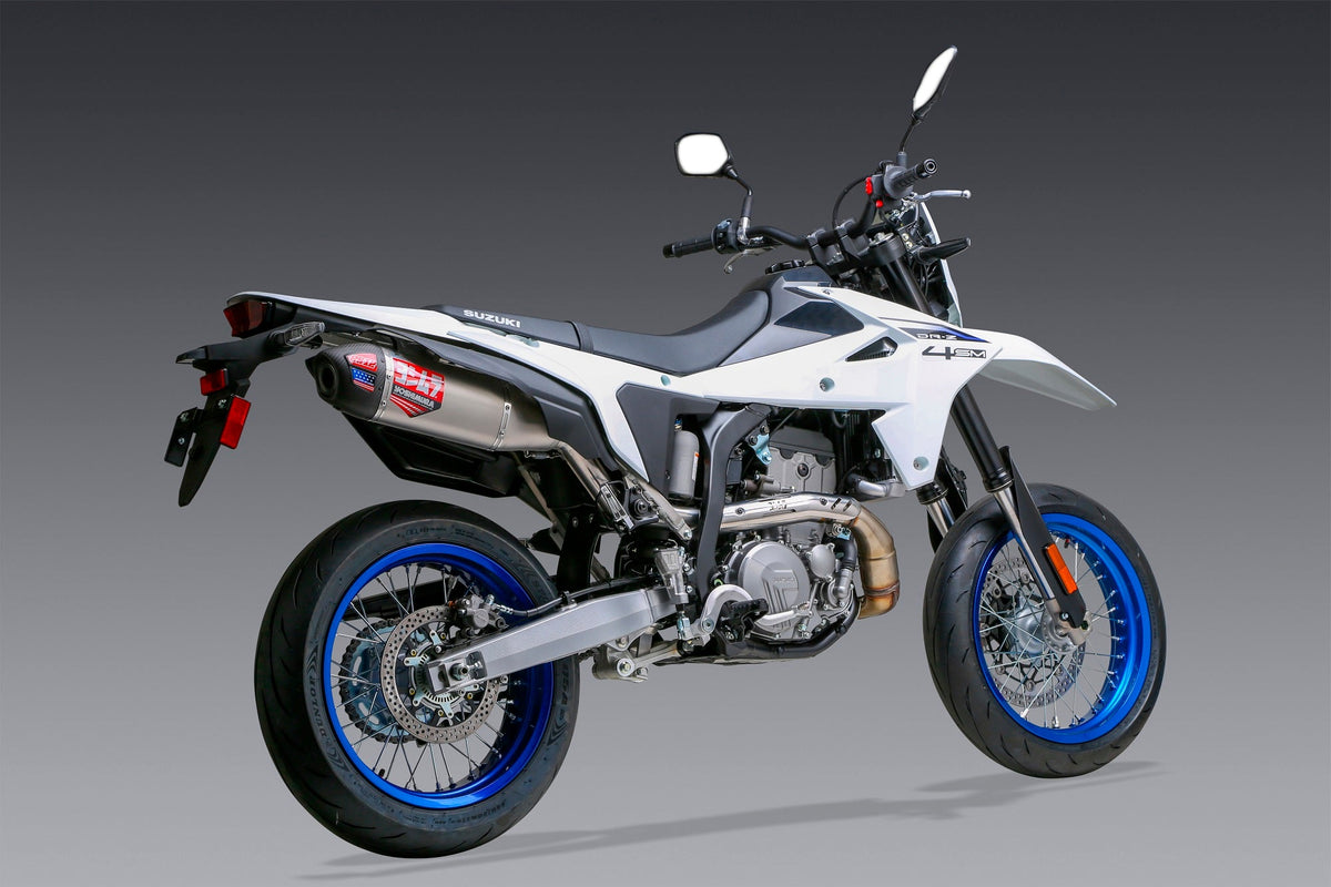 Yoshimura RS-12 Stainless Slip-On Exhaust for Suzuki DR-Z4S-SM – lifestyle photo (116612S521)