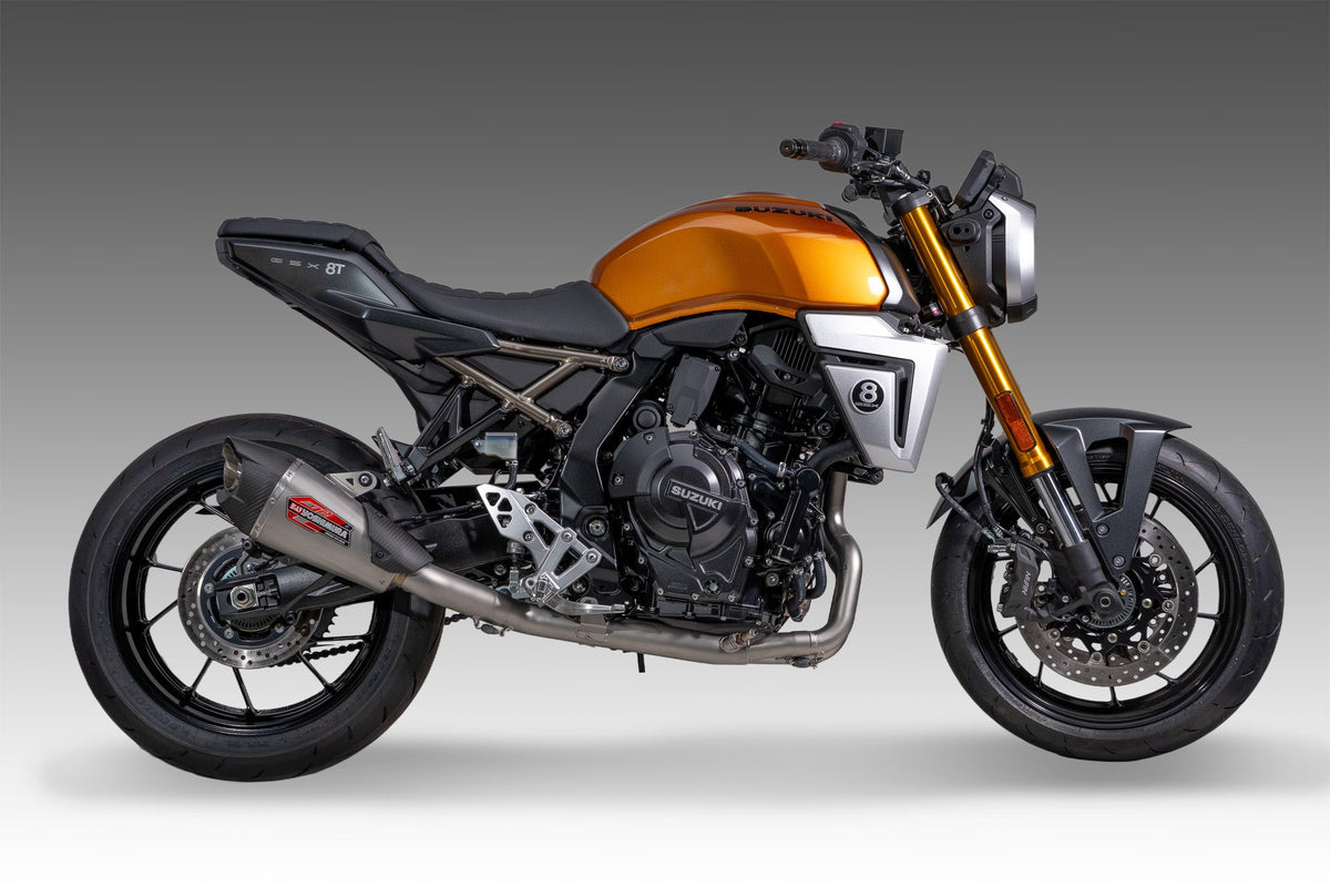 Yoshimura AT2 Stainless Full Exhaust for Suzuki GSX-8R/S/T-TT – side view (11720AP520)
