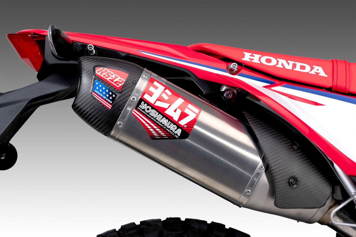 Yoshimura RS-12 Stainless Slip-On Exhaust for Honda CRF300L/L-Rally – product view (123412S520)