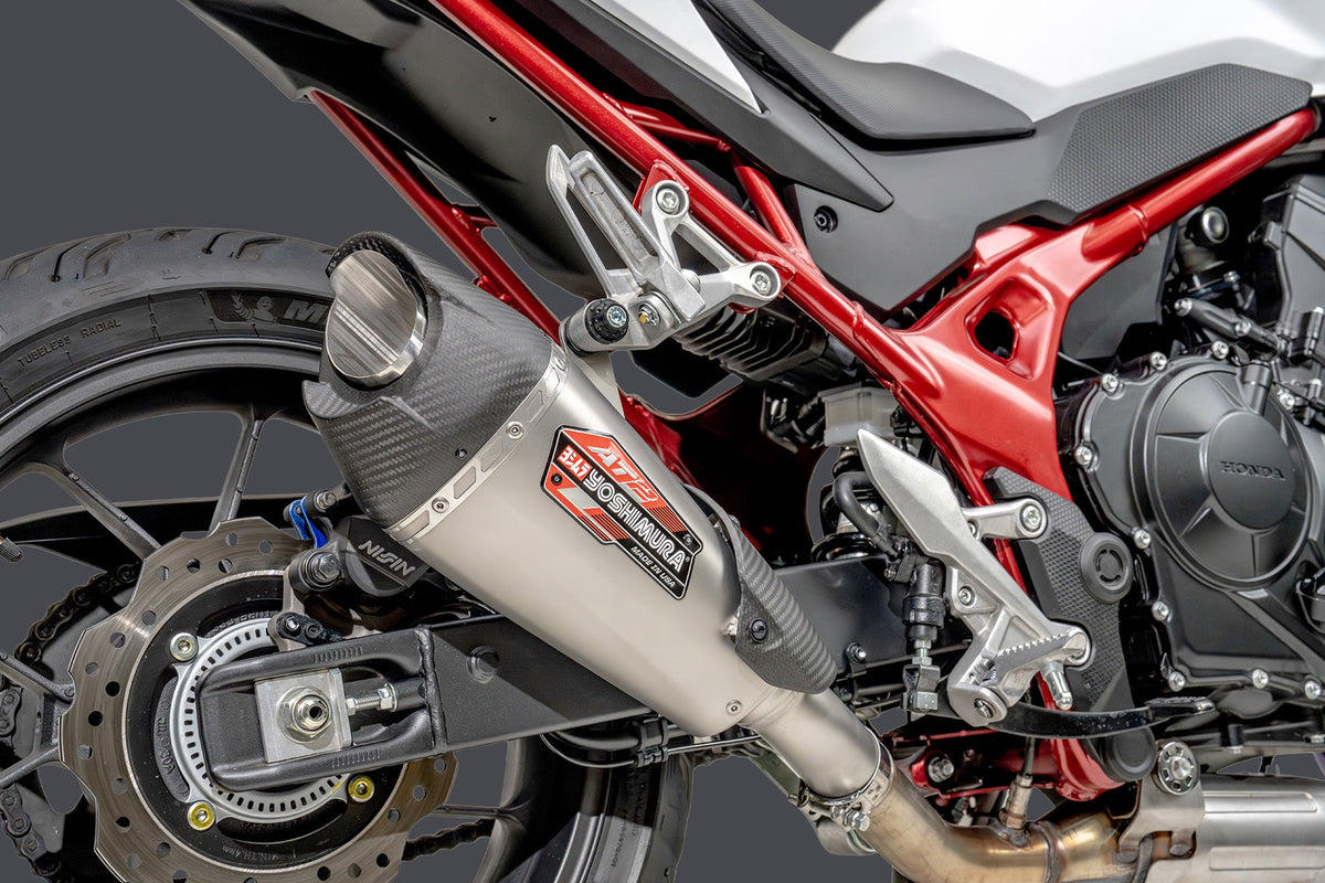 Yoshimura AT2 Stainless Slip-On Exhaust for Honda CB750-Hornet – product view (12760BP520)