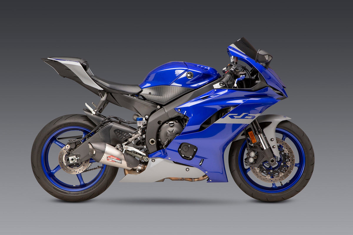 Yoshimura AT2 Stainless Slip-On Exhaust for Yamaha YZF-R6V (13630BP521)