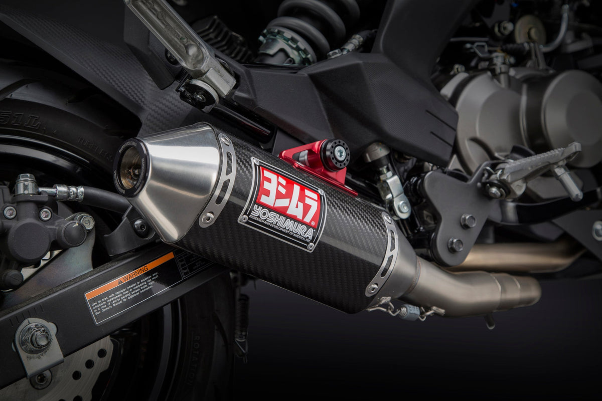 Yoshimura RS-2 Carbon Full Exhaust for Kawasaki Z125-PRO – product view (14120AB251)