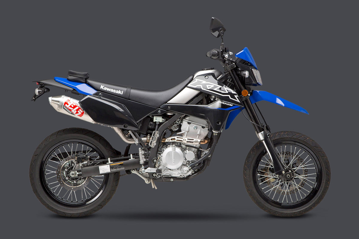 Yoshimura RS-2 Aluminum Slip-On Exhaust for Kawasaki KLX250S-SF/KLX300S-SM – product view (14302BC350)