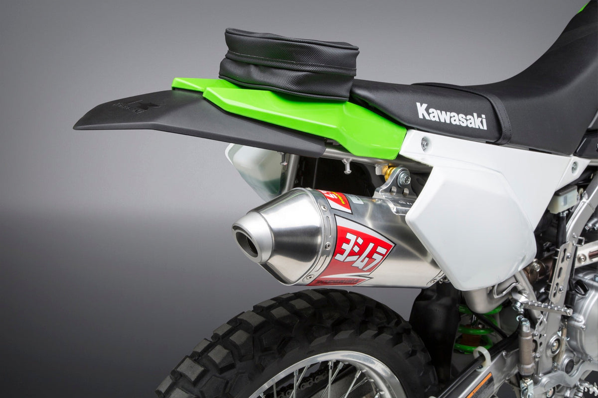 Yoshimura RS-2 Aluminum Slip-On Exhaust for Kawasaki KLX250S-SF/KLX300S-SM – lifestyle photo (14302BC350)