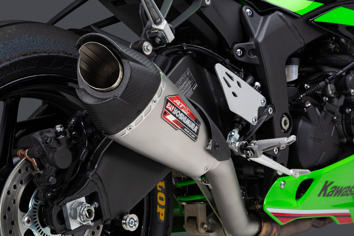 Yoshimura AT2 Stainless Exhaust for Kawasaki ZX-6R – product view (14642CP522)