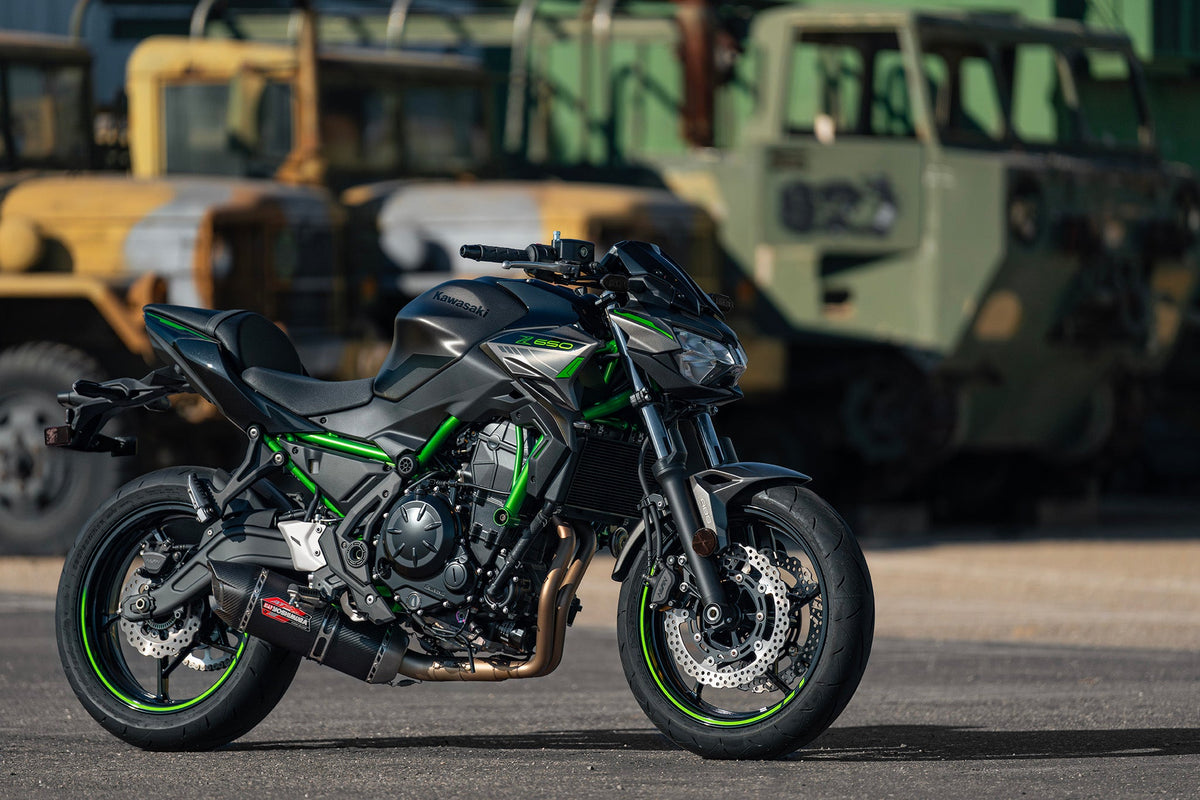 Yoshimura AT2 Carbon Full Exhaust for Kawasaki Ninja-650/Z650 – product view (14651AM221)
